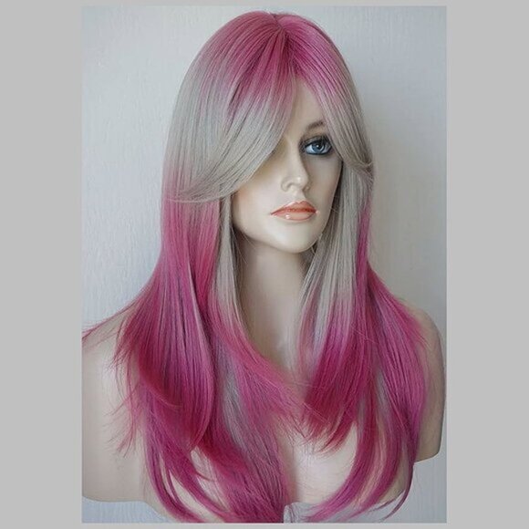 Long Layered Synthetic Wigs for Women Blonde Red - Picture 3 of 5